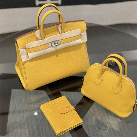 [全新] HERMÈS 愛馬仕 SO 特別定製 Birkin 25 鉑金包 9D Jaune 